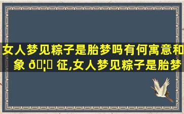 女人梦见粽子是胎梦吗有何寓意和象 🦟 征,女人梦见粽子是胎梦吗有何寓意和象征着什么